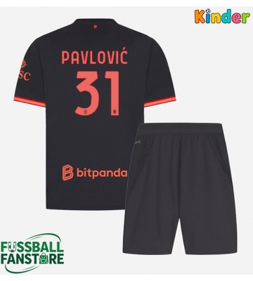 AC Milan Strahinja Pavlovic #31 Replik 3rd trikot Kinder 2026-27 Kurzarm (+ Kurze Hosen)